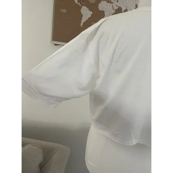 YES Clothing Co. Vintage 90s Y2K Fairy Neon Butterfly Crop T-Shirt One Size - Picture 8 of 11